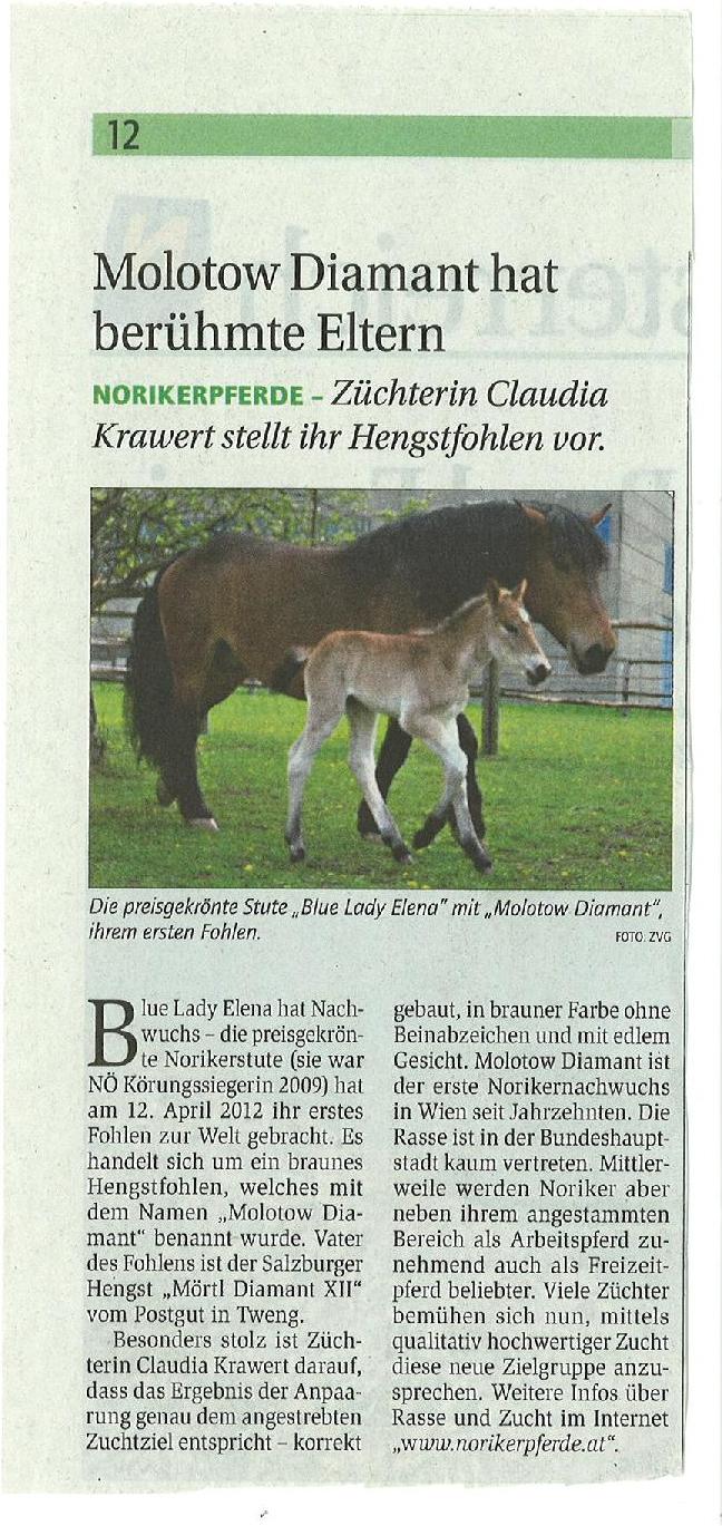 Artikel Bauernzeitung 26.04.2012